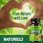 NATURELO Turmeric Curcumin - BioPerine for Better Absorption - Black Pepper, Ginger Root, Curcuminoids - Plant-Based Joint Discomfort Support - 120 Vegan Capsules (Pack of 2)