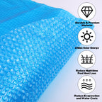 8ft Round Pool Solar Cover Solar Pool Heater for Inground & Above Ground Pools Round Solar Blanket with Bubbles Solar Pool Hot Tub Floating Thermal Blanket Dustproof Cover—Insulates Pool Water, Blue