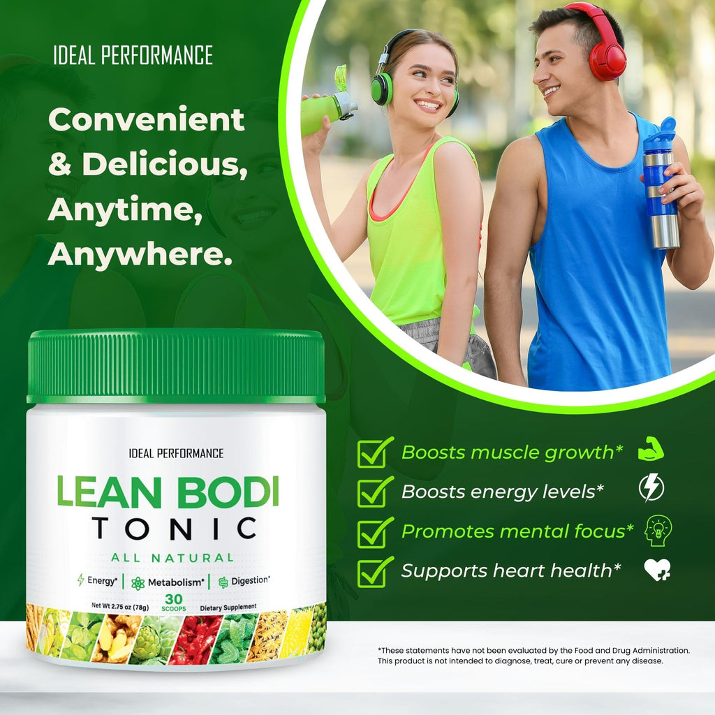 Lean Bodi Tonic Powder Official Formula, LeanBodi Tonic All Natural - Maximum Strength with Vitamin B6, BCAA, LeanBodi Powder Support, Lean Bodi Advanced Formula Reviews (1 Pack)