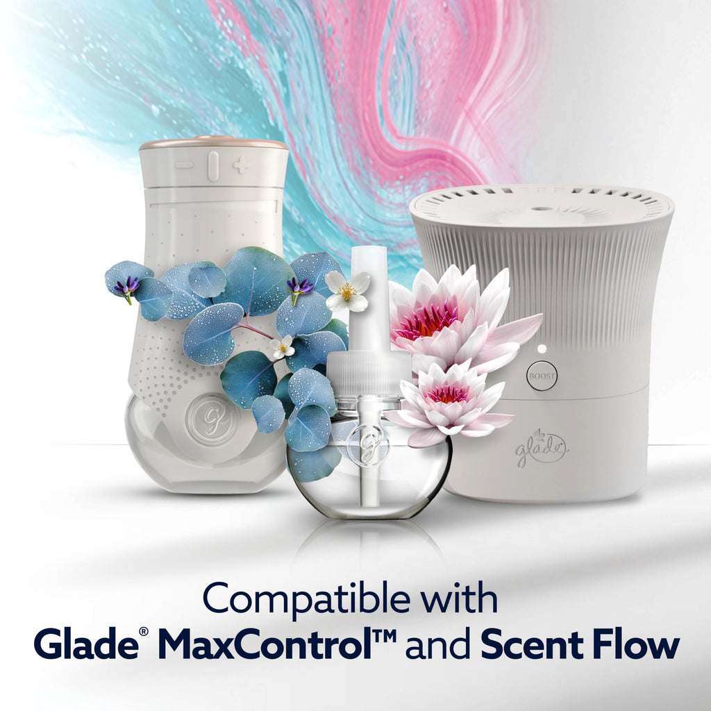 Glade PlugIns Refills with CustomScent Technology, Eucalyptus & Waterlily, 10 Refills