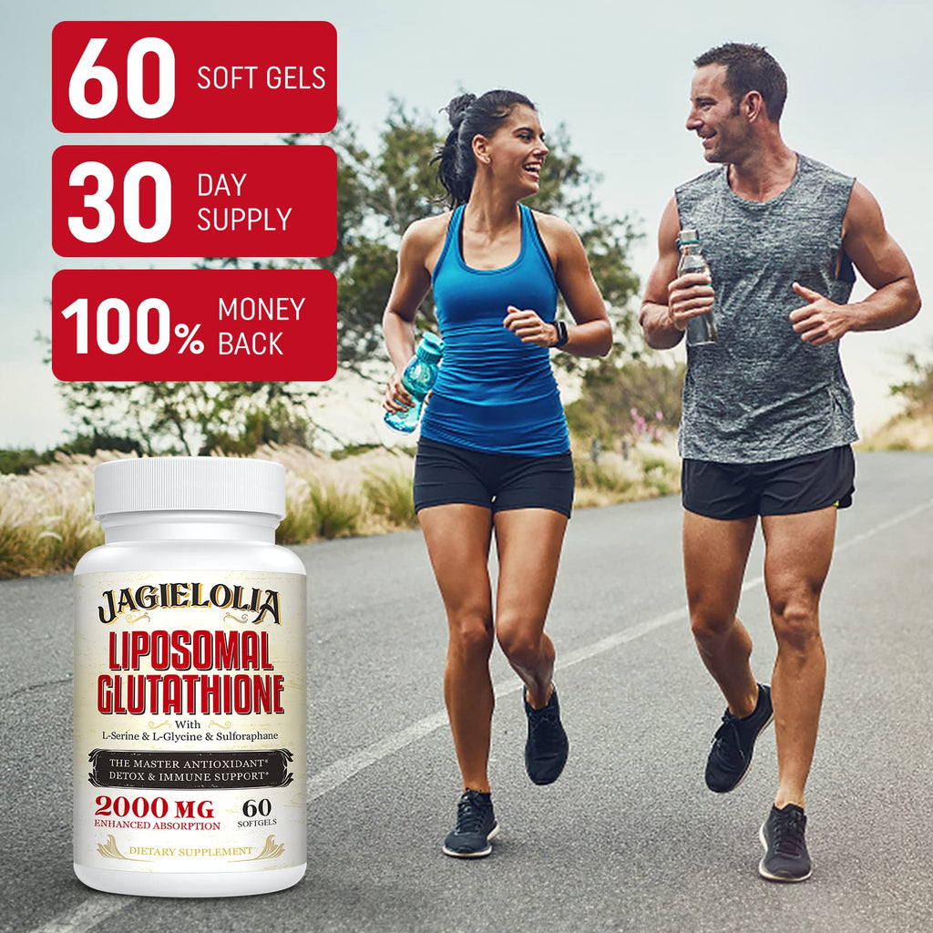Liposomal Glutathione 2000 mg with L-Serine, L-Glycine & Sulforaphane – Active L-Glutathione Unique Formulation to Enhance Absorption - Master Antioxidant, Detoxifying & Immune | 240 Softgels