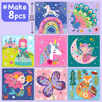 EZCRA Gem Sticker Kit for Kids - 990+ Stickers, 8 Unicorn Princess Themes