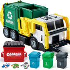JOYIN Garbage Truck Toys, Toys for 3 4 5 6 7 8+Years Old Boys, Bin Lorry Toy, Realistic Big Garbage Truck with Lights and Sounds,Front Load Dumpster,Trash Bins with Trash Cards,Birthday Gifts for Boys