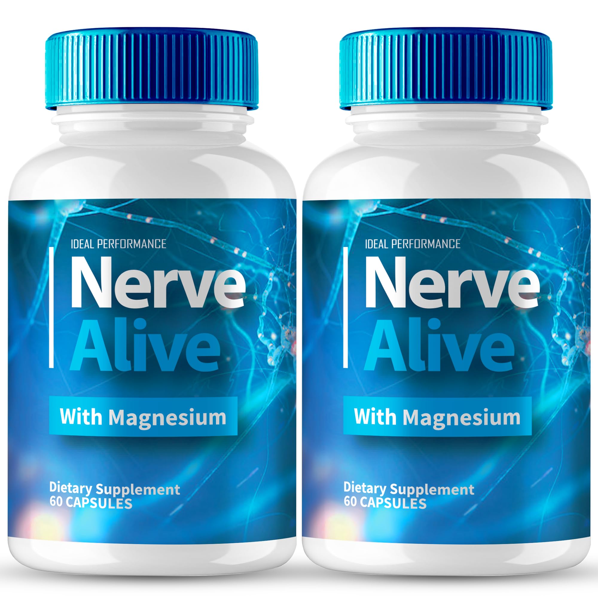 Nerve Alive for Nerve Pain Capsules, Nerve Alive for Neuropathy Supplement Pills, Nerve Health Support Advanced Formula - Maximum Strength, NerveAlive Natural Support Reviews (2 Pack)