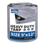 TARPAL 9x12 tarp,Heavy Duty Tarp 14mil Silver Reflective Tarps Waterproof with Grommets and Reinforced Edges UV Protection,Tear Resistant for Firewood,RV,Boat,Roof,Car,Camping