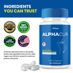 (2 Pack) Alphacur for Neuropathy, AlphaCure Nerve Support Capsules Premium Health Blend All Natural Support Relief Supplement, Alpha Cur Pills Advanced Vitamin Maximum Strength Renew Formula (120 Ct)