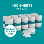 Angel Soft Ultra Professional Series 2-Ply Embossed Toilet Paper by GP PRO, 16620, 450 Sheets Per Roll, 20 Rolls Per Convenience Case