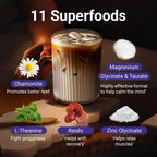 MoonBrew Nighttime Magnesium Vanilla Latte Mix, Natural Sleep Aid Drink Mix for Adults - Calming Melatonin-Free Sleep Support Powder with Magnesium Glycinate, L-Theanine, Chamomile & Zinc