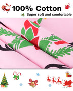 DAUGHTER QUEEN Girls Christmas Pajamas Set 100% Cotton Pjs Unicorn Pajamas for Big Girls Pj Kids Sleepwear Clothes Xmas Jammies Size 12 11 10-12 Youth Years