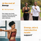 Zinc 50mg Capsules for Men and Women, 120 Count | Highly Absorbable Zinc Supplements for Immune System Support | Zink 50 mg Mono Methionine Chelated Complex |Helps with Skin Health & Overall Immunity