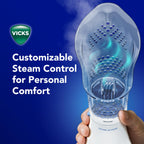 Vicks Sinus Inhaler, Plug-in Non-Medicated Steam Inhaler for Sinus Relief, Allergies, Congestion & Colds, Vocal Steamer, Soothes Nasal & Throat Passages, Works with VapoPads (1 Included)