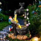 Solar Garden Gnomes Lights Outdoor Statues Yard Decorations Gifts for Mom