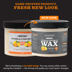CLARK’S Natural Stone Wax - Seal and Protect Soapstone, Slate and Concrete with Carnauba and Beeswax - Use on Kitchen and Bath Countertops - Enriched with Lemon and Orange Extract, Large 32oz