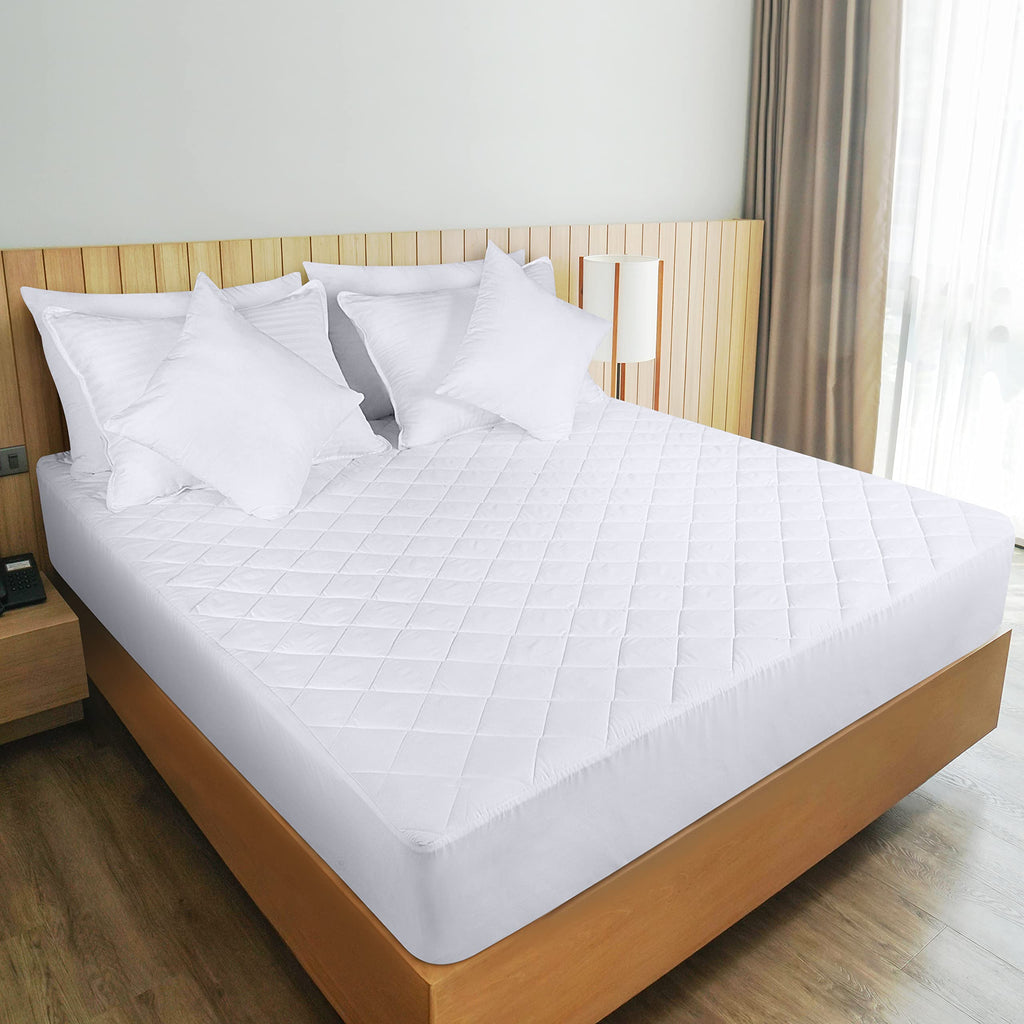 Twin Mattress Pad, Quilted Mattress Protector Topper fits 16" Deep Pocket
