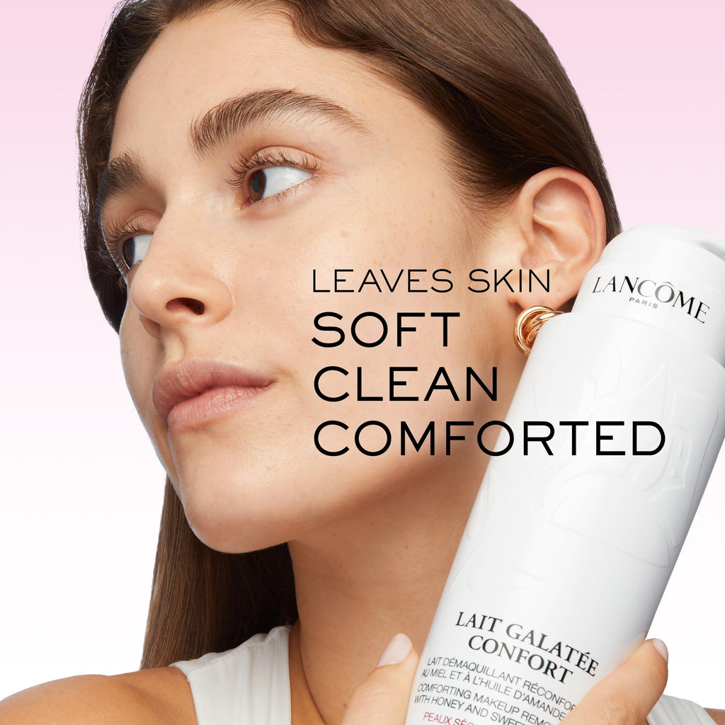 Lancôme Lait Galatėe Confort Makeup Remover & Face Cleanser - Melts Away Makeup & Conditions Skin - With Honey & Sweet Almond Oil - 6.7 Fl Oz