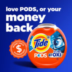 Tide 4-in-1 Ultra Oxi PODS Laundry Detergent Pacs, 85 Count, HE Compatible, Built in Pre-treater for Stains