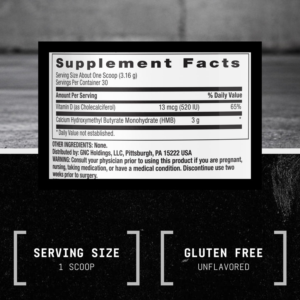 BEYOND RAW Chemistry Labs HMB Powder, Increase Performance, 30 Servings