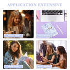 Kutoda Marble Diary with Lock, 192 Pages College Ruled Secret Journal with Lock, Waterproof A5 locked journal for women, Cute Diary Stuff for Teen Girls (Purple)