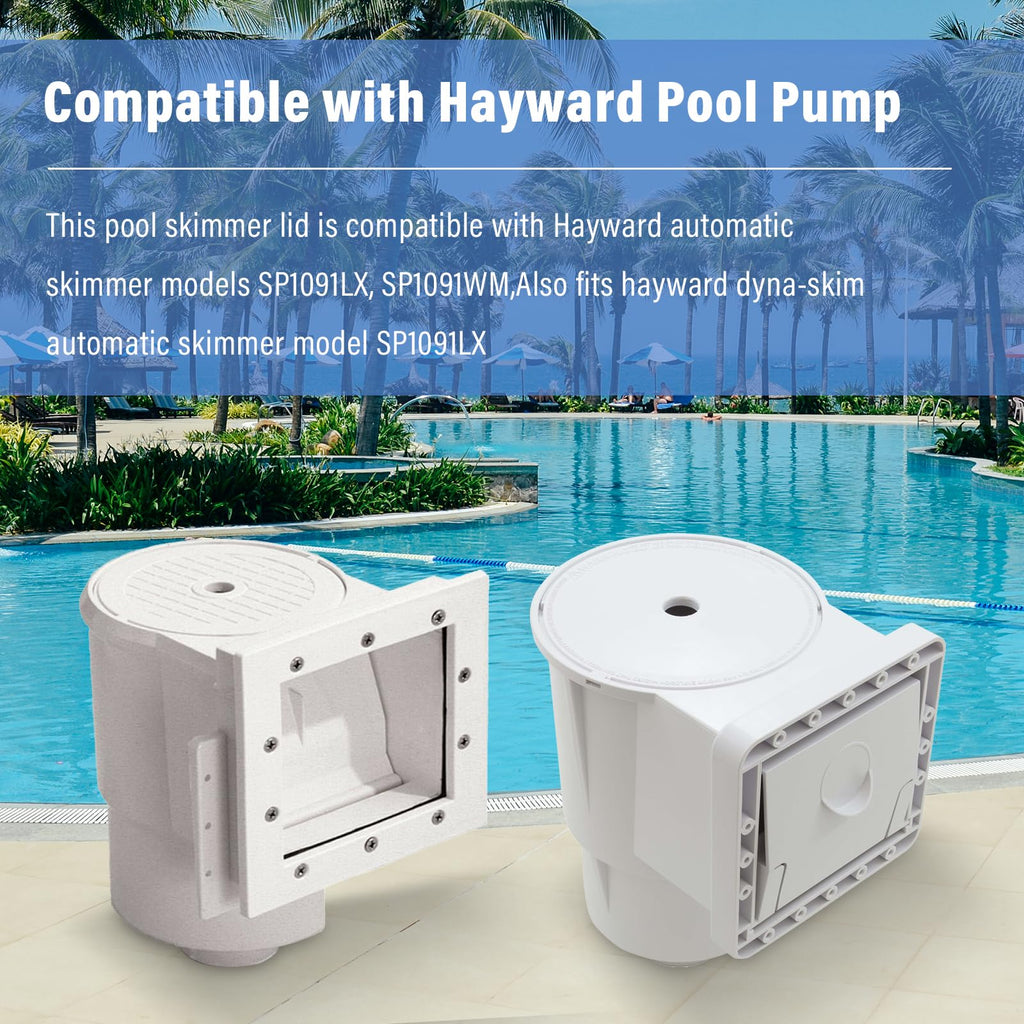 ArrogantF Pool Skimmer Cover Replacement for Hayward SPX1091B Skimmer Cover Pool Replacement Parts for Hayward Automatic Dyna-Skim Above Ground Pool Skimmer Models SP1091LX SP1091WM