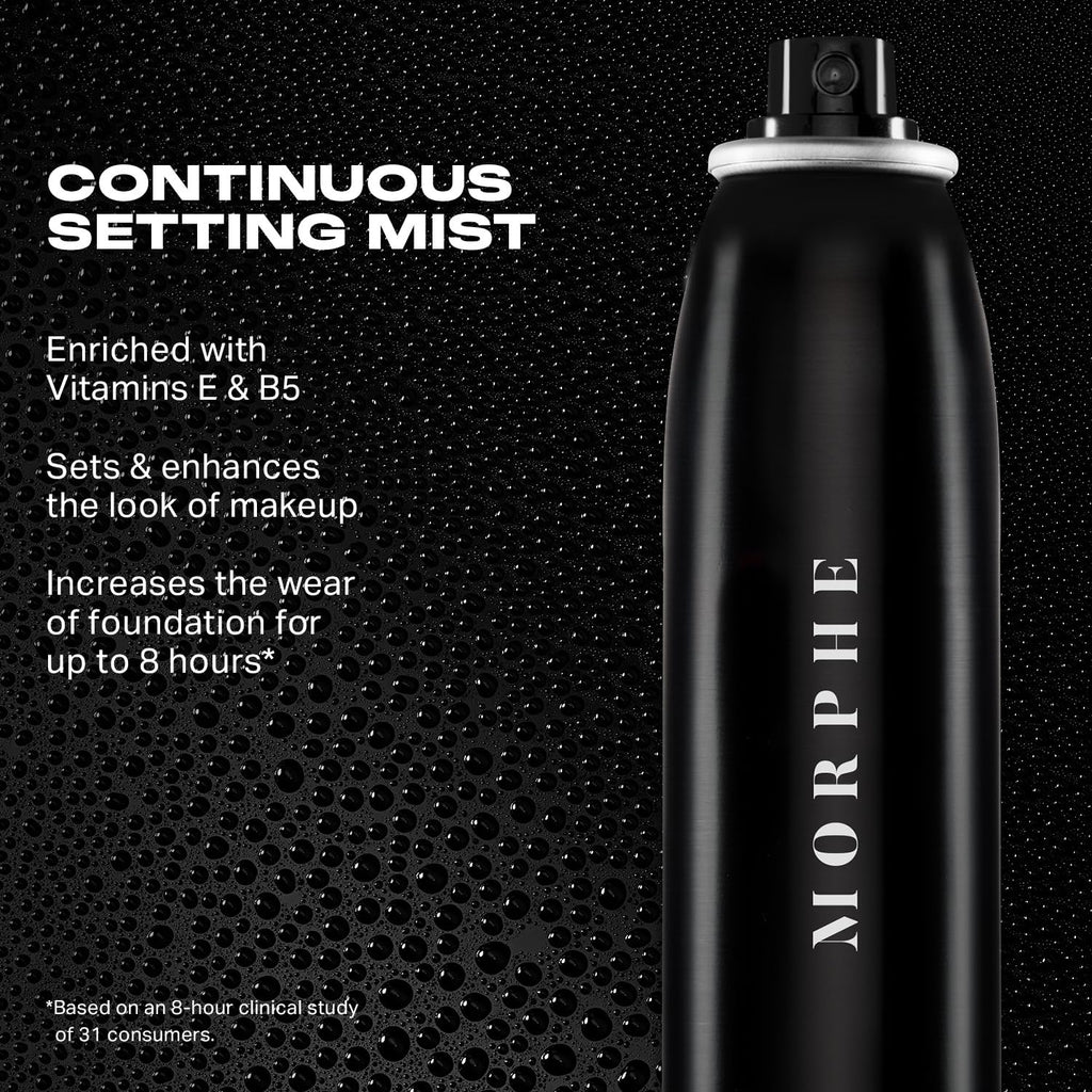 Morphe Jumbo Continuous Setting Spray - Micro-Fine Makeup Setting Spray with a Natural Radiant Finish - Helps Makeup Resist Caking or Fading & Increases Wear of Foundation (6.5 fl oz)