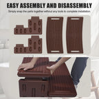 Hot Tub Steps, Non-Slip & Durable Hot Tub Stairs, Portable Universal Ladder Can Be Used Indoors and Outdoors (Reddish Brown)