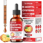 Tenmido 11in1 Nac Supplement N-Acetyl Cysteine Liquid Drops with Quercetin, B-Complex, Selenium, Glutathione, Bromelain, Milk Thistle, and More - 30ml 1 Fl Oz