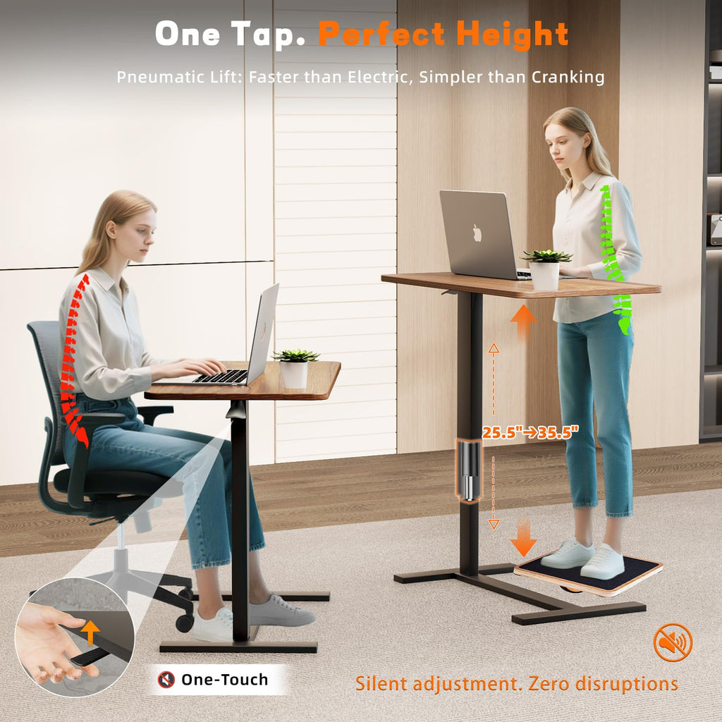 NIUTN Overbed Bedside Table with Wheels, Adjustable Hospital Over Bed Table, Rolling Laptop Table, Medical Bed Side Table
