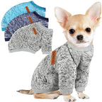 BAOBICUTE 3 Pack Dog Sweaters for Small Dogs Girl Boy Winter Fleece Clothes Warm Soft Dog Sweatshirt Outfit for Dogs Cats Pet Apparel