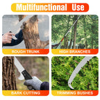 LAANPOLE 26FT Pole Saw, Telescoping Tree Trimmer with 5-20FT Extension Pole, Manual Branches Pruner for Backyard