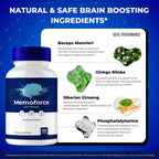 Memoforce Pills, Memoforce Supplement Capsules, Memoforce Advanced Formula, Memoforce Reviews (60 Capsules)