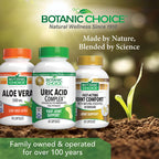 Botanic Choice Uric Acid Complex Supplement - Foot Joint Support-Help Soothe Discomfort with Celery Seed & Bromelain -Gluten Free, Non-GMO, 60 Caps