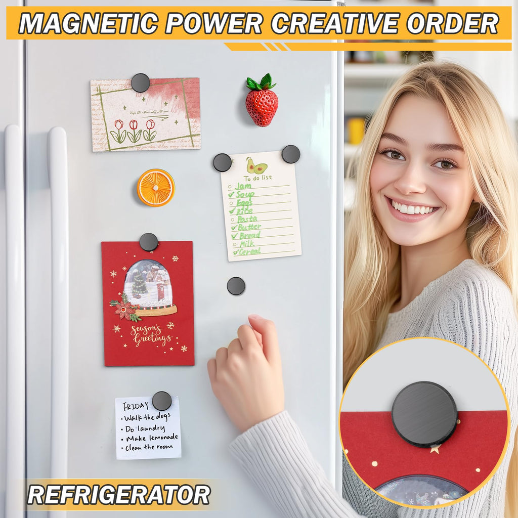 FINDMAG 100 Pack Magnets with Adhesive Backing, Craft Magnets for Boards