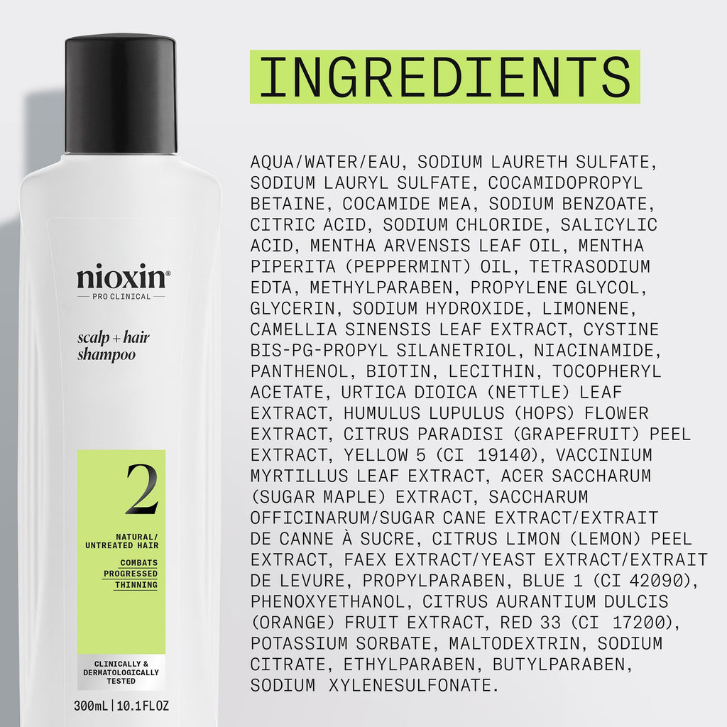 NIOXIN System 2 | Scalp Care | Shampoo | Hair Thickening | For Natural Hair