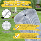 Sanzeus Hardware Cloth, 1/4 Inch 48in x 100ft 23 Gauge, Double-Layer Hot-Dip Galvanizing After Welding, Chicken Wire Fence Wire Mesh Poultry Netting Garden Fence Tree Guard Rolls