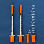 U-100 1cc Syringes with needle 31G 5/16 inch (8mm),Individual Pack of 36
