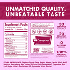 BEAST BITES - Creatine Infused Gummies - 5g Creapure Creatine Monohydrate Per Serving - NSF Certified for Sport - 30 Servings (Pink Lemonade)