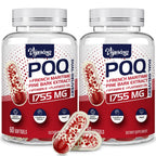 200 mg Pycnogeno with PQQ, Premium French Maritime Pine Bark Extract, Unique Dual-Delivery for Maximum Absorption, Pine Bark Extract for Vascular & Heart & Joint Function - 120 Vegan Softgels
