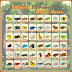 30Pcs Mystery Mini Animals Figures Set, 3D Printed Small Animal Flexible Fidget, 3D Printed Cute Animal Home, Executive Desk for Christmas Decoration, Tiny Animals Figurines Exquisite Cute Pet