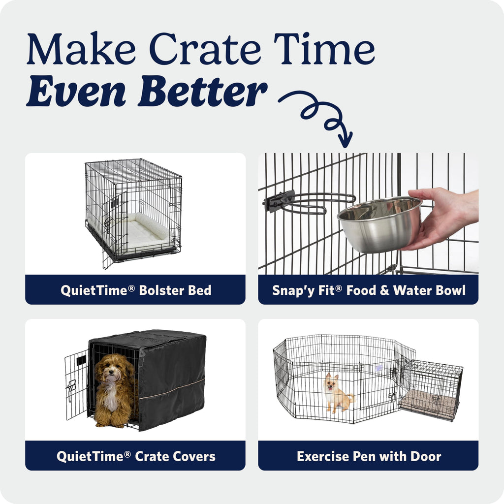 Midwest 24-Inch Single Door iCrate, for Small Breeds, 12-20 lbs
