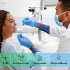 FifthPulse Medical Exam Blue Nitrile Gloves X Small 1000 Count - 3 Mil Powder and Latex Free Disposable Gloves - Case of 10 Boxes of 100