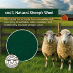 Northwood Sauna - Sauna Hat - 100% Wool Felt - Banya Hair Cap for Men & Women - One-Size-Fits-All - Spruce Green