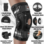 NEENCA Professional Knee Brace for Knee Pain, Hinged Knee Support with Patented X-Strap Fixing System, Medical for Pain Relief, Arthritis, Meniscus Tear, ACL, PCL, MCL, Runner, Sport