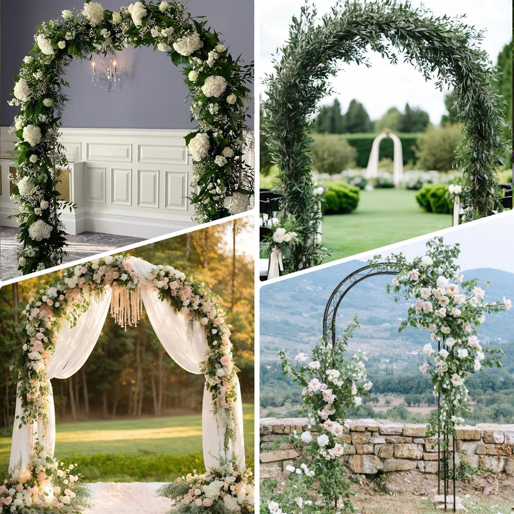 100%Metal Sturdy Garden Arch Trellis for Climbing Plants Outdoor 4.6*7.8Ft