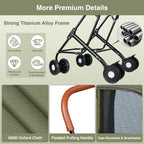 Double Pet Stroller for Dogs and Cats: Dog Stroller Foldable Travel Carriage with Detachable Carriers, Safety Belts, and 4 Lockable Wheels for Small to Medium Pets – Ideal for Multi-Pet Homes (Green)