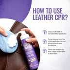 Leather CPR Heavy Duty Leather Foaming Cleaner - 8 oz - Car Interior Cleaner For Heavy Dirt & Grime, Heavily Soiled Furniture Leather Cleaner For Couch, Car Seat,Purses, Shoes, Boots, & More