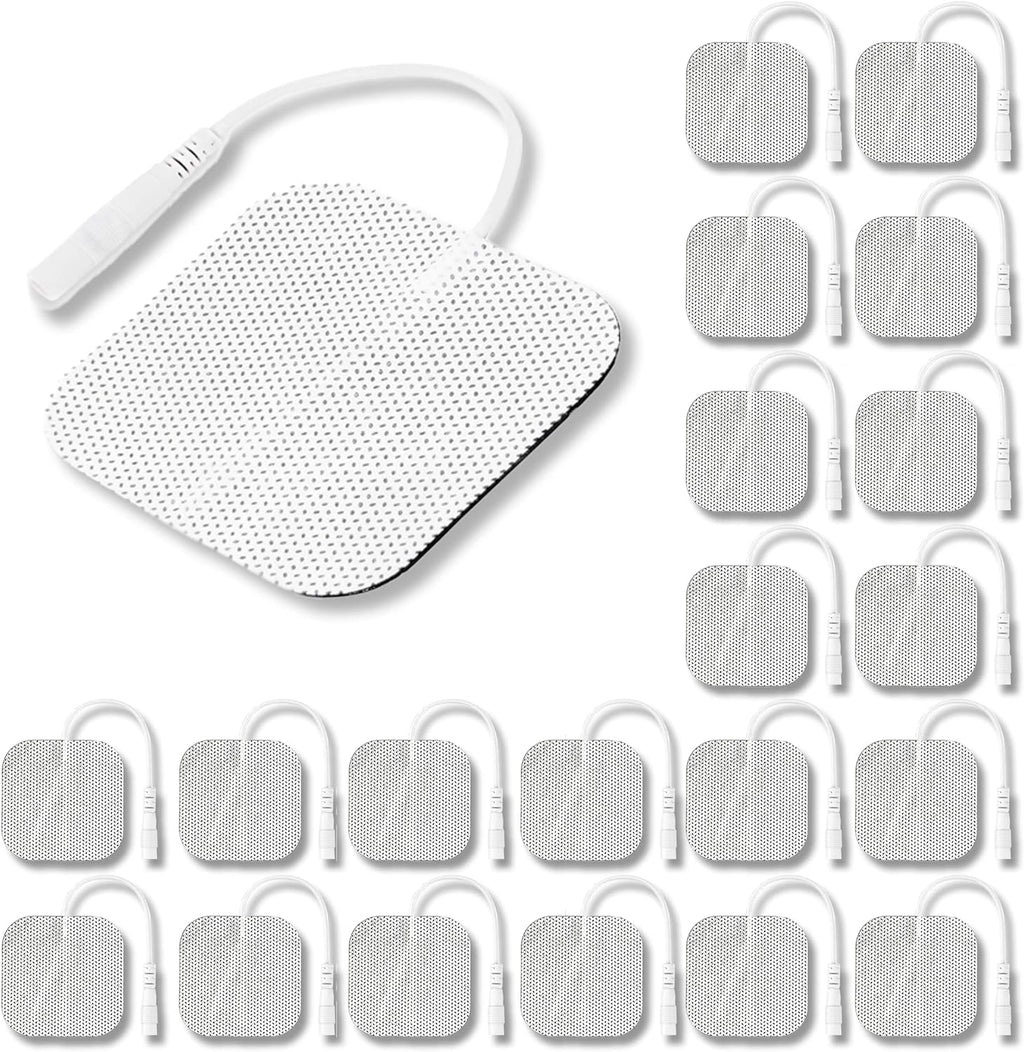 Syrtenty Tens Unit Electrodes Pads 2x2 20 Pcs Replacement Pads Electrode Patches for Electrotherapy