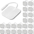 Syrtenty Tens Unit Electrodes Pads 2x2 20 Pcs Replacement Pads Electrode Patches for Electrotherapy
