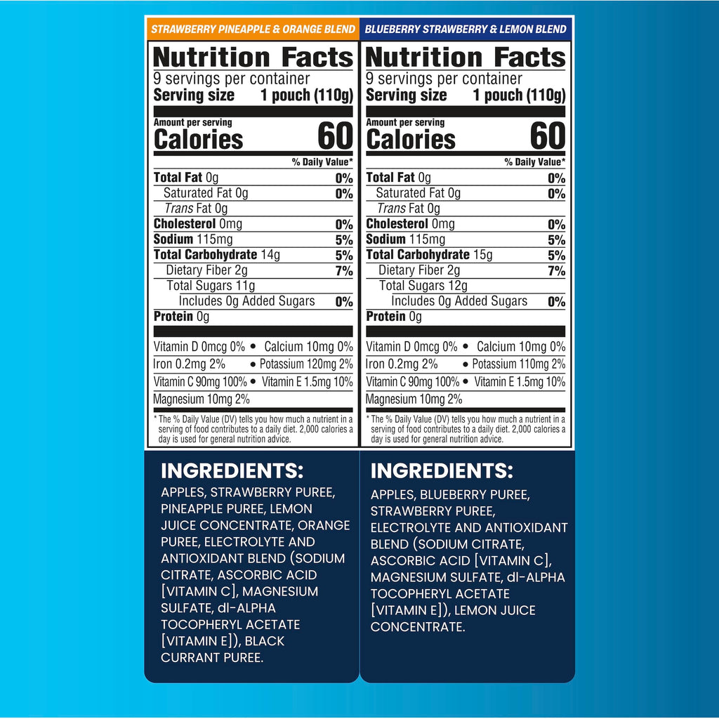 GOGO Active No Sugar Added Electrolytes Fruit Blend Variety Pack, 18 Count