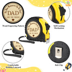 Fathers Day Birthday Gift for Dad, Dad Gifts from Son Daughter, Gift for Best New Daddy Father in Law Presents Useful Stuff, Tool Woodworker Carpenter Gift, Engraved Tape Measure 25 FT