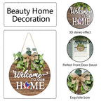 Interchange Welcome Sign Front Door Wreaths for Spring Fall Summer Winter
